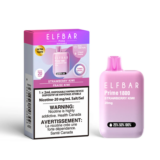 Elf Bar Prime 1800 Puffs Disposable Device (20mg/ml)(Box of 5)[ONTARIO]