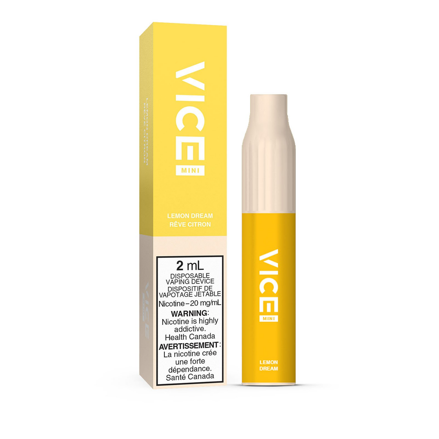 Vice 2500 Puffs Disposable Device Single (20mg/ml) [FEDERAL]- Lemon Dream